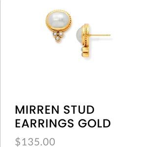 NWOT Julie Vos Mirren Luxe Pearl studs